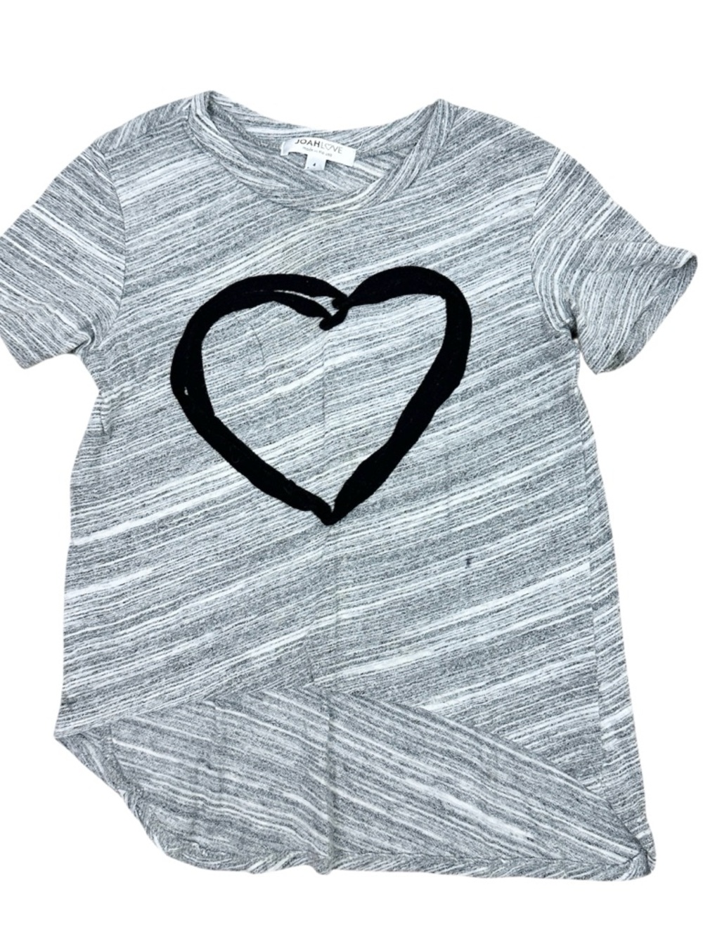 Joah Love Girls' Gray Heart Tee